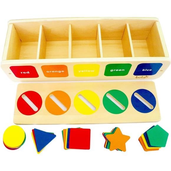 Montessori Toys Color&Shape Sorting Learning Matching Box for Baby Toddlers 1-3 - Picture 3 of 7